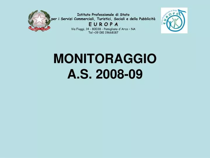 monitoraggio a s 2008 09