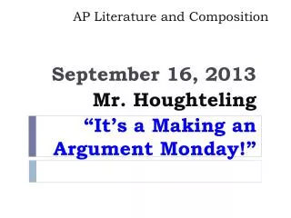 AP Literature and Composition