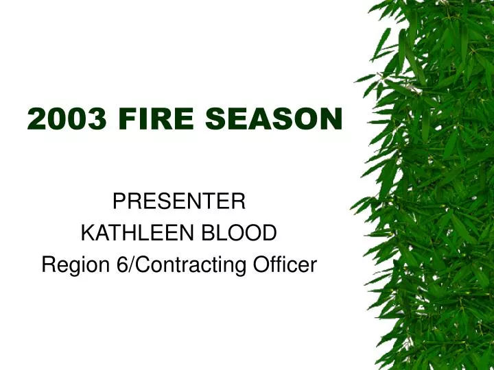 2003 fire season
