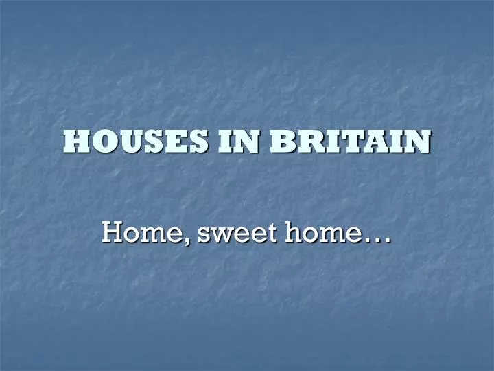 houses in britain