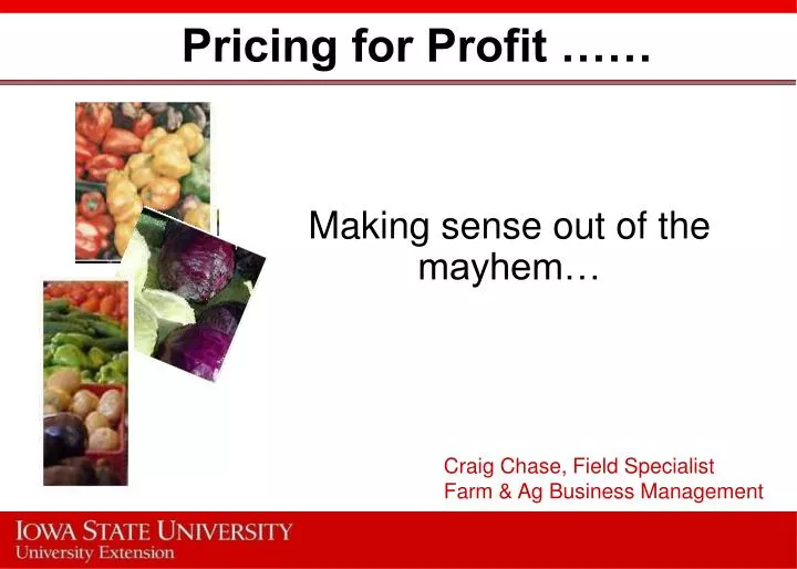 pricing for profit
