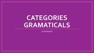 categories gramaticals