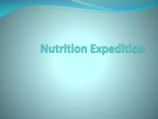 Nutrition Expedition