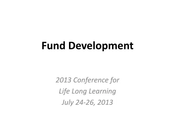 fund development