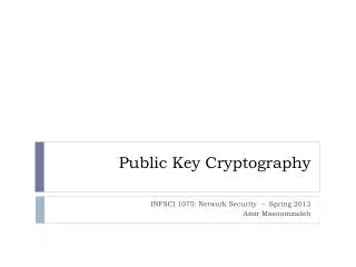 Public Key Cryptography