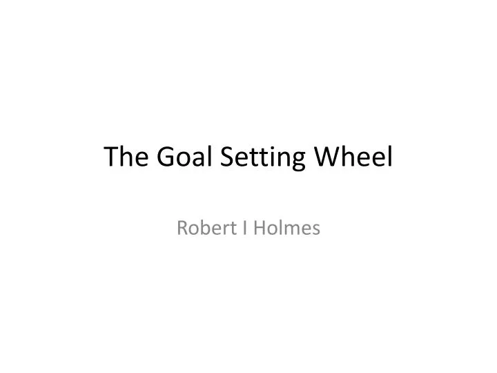 the goal setting wheel