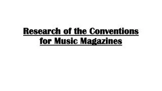 Research of the Conventions for Music Magazines