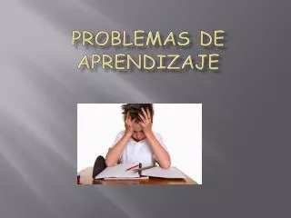 problemas de aprendizaje