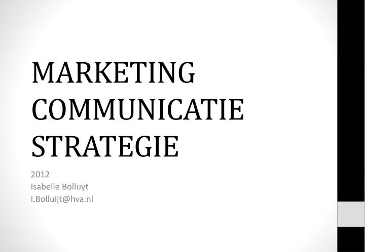 marketing communicatie strategie