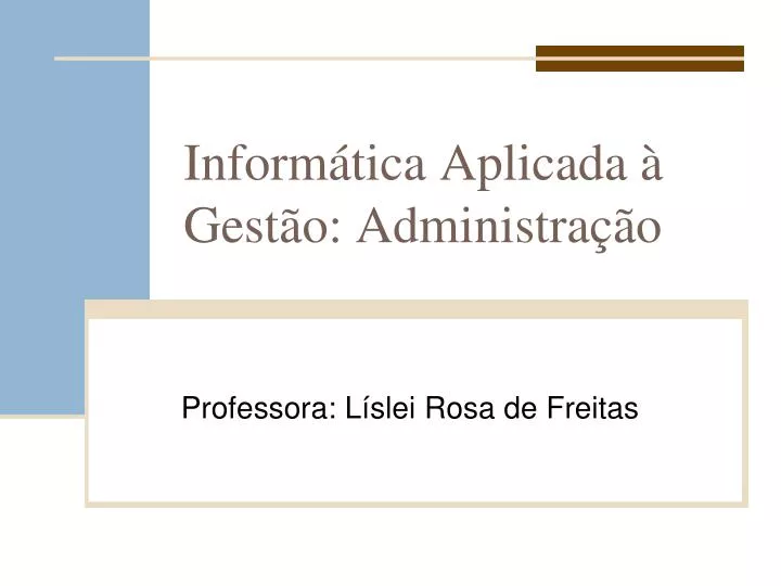 inform tica aplicada gest o administra o