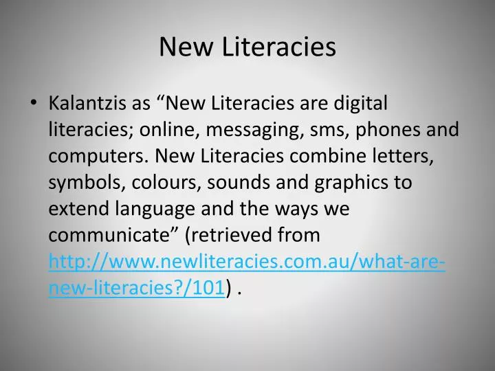 new literacies