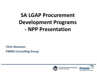SA LGAP Procurement Development Programs - NPP Presentation