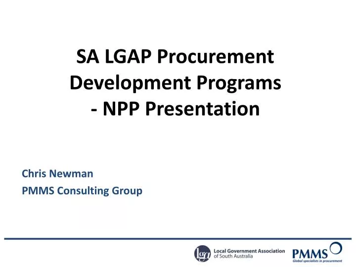 sa lgap procurement development programs npp presentation