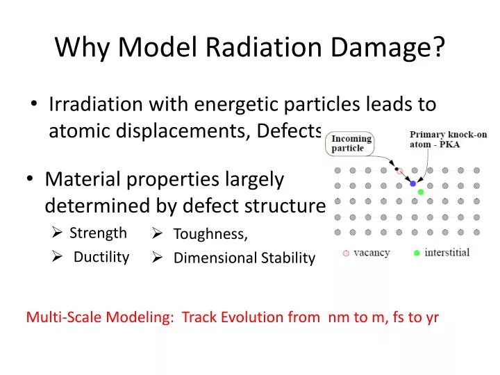 why model radiation damage