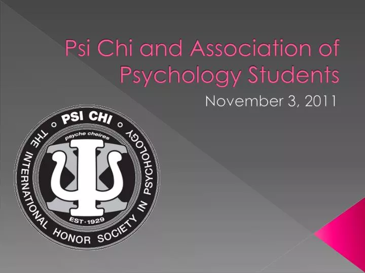 psi chi and association of psychology students