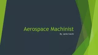 Aerospace Machinist