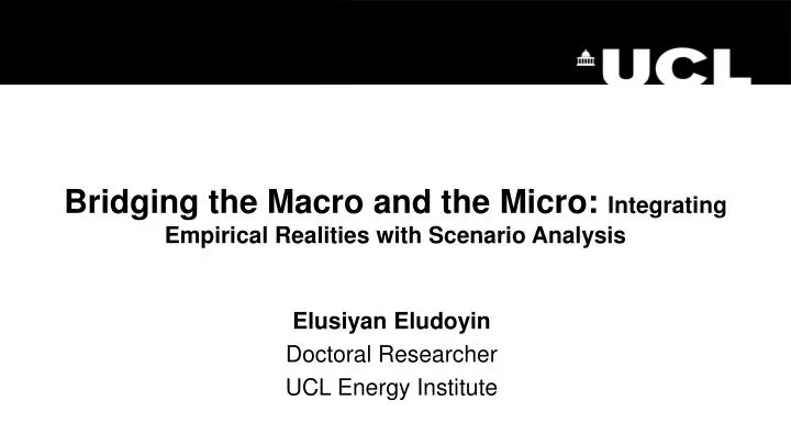 bridging the macro and the micro integrating empirical realities with scenario analysis