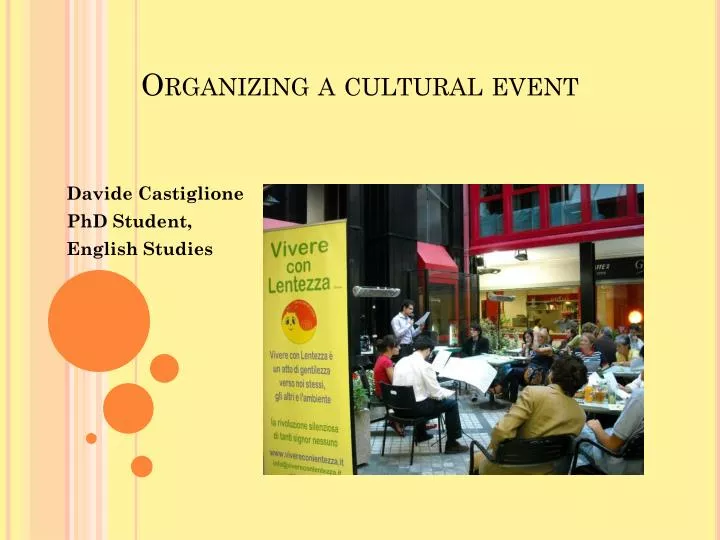 organizing a cultural event