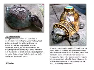 Clay Turtle Whistles