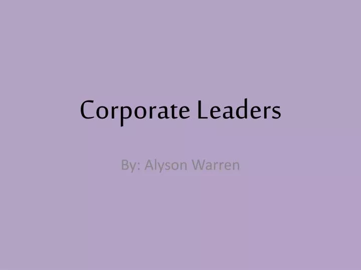 corporate leaders