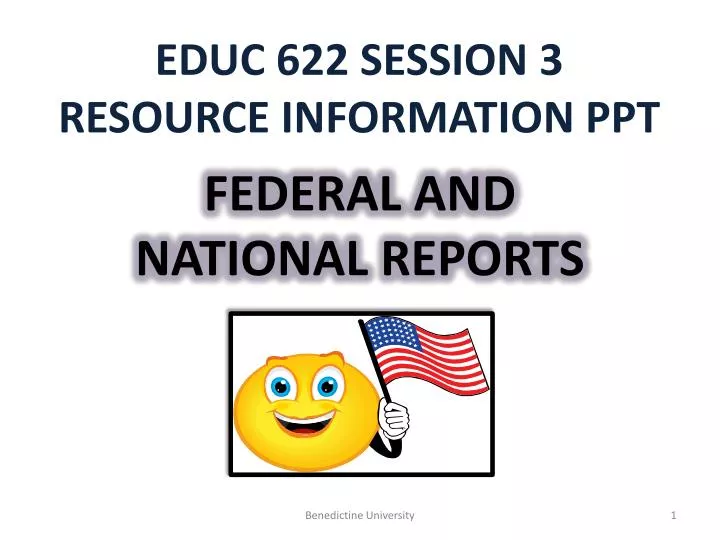 federal and national reports