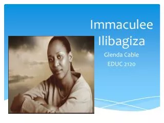 Immaculee Ilibagiza