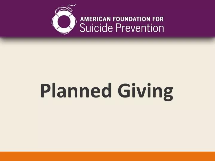 planned giving