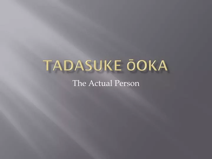 tadasuke oka