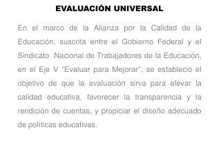 evaluaci n universal