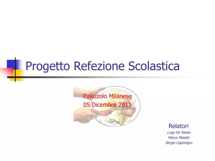 progetto refezione scolastica