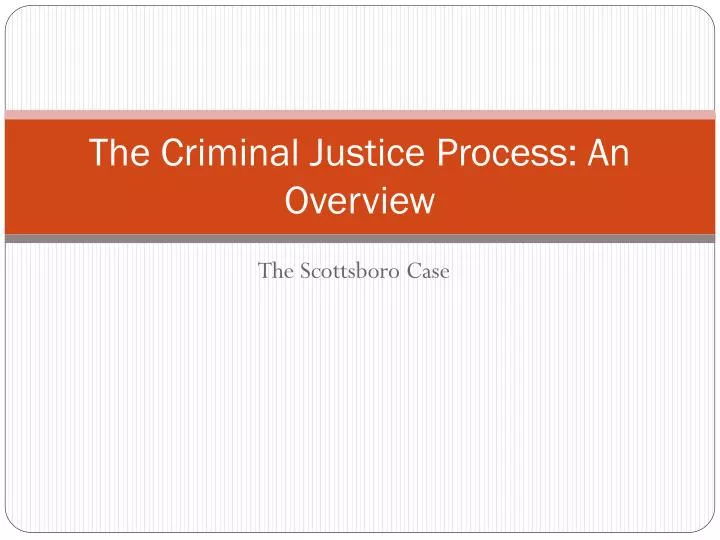 the criminal justice process an overview