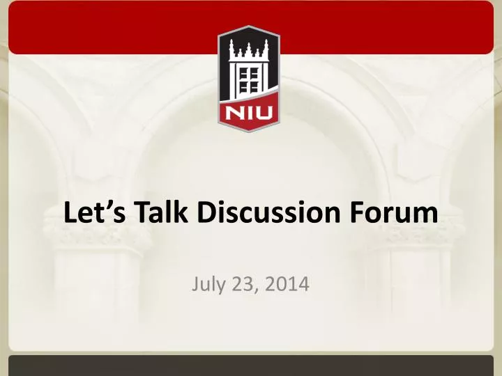 let s talk discussion forum