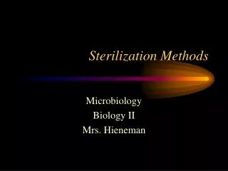 sterilization methods