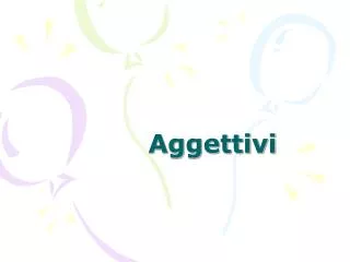 aggettivi