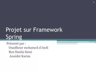 projet sur framework spring