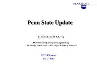 Penn State Update