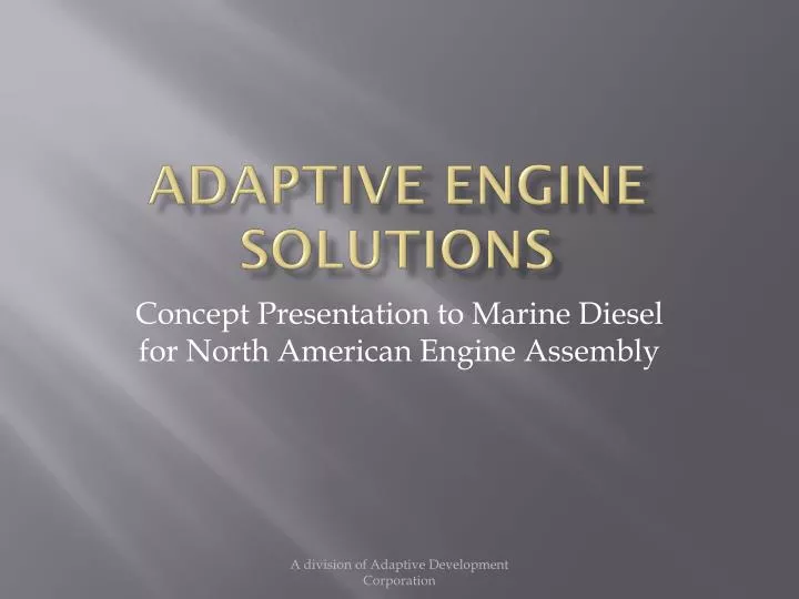 adaptive engine solutions