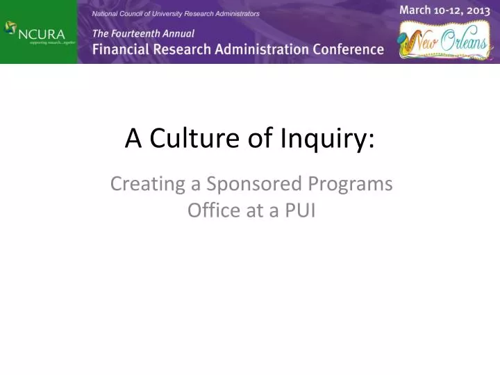 a culture of inquiry