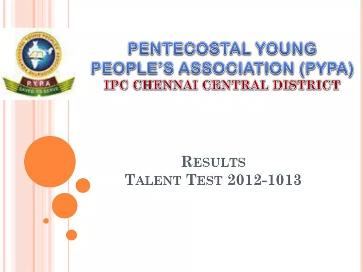 results talent test 2012 1013