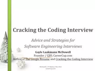 Cracking the Coding Interview