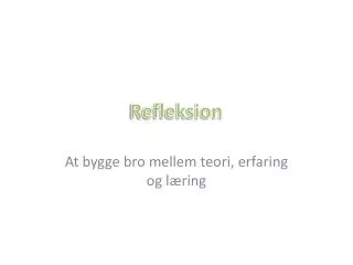 refleksion