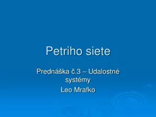 petriho siete