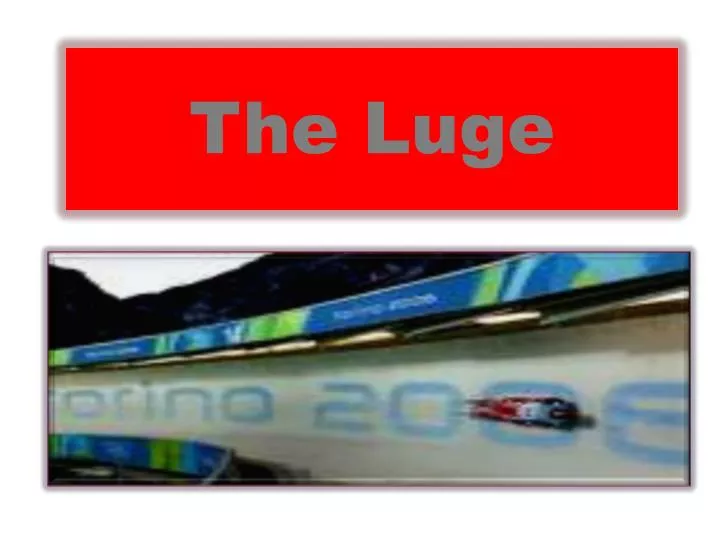 the luge