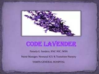 CODE LAVENDER