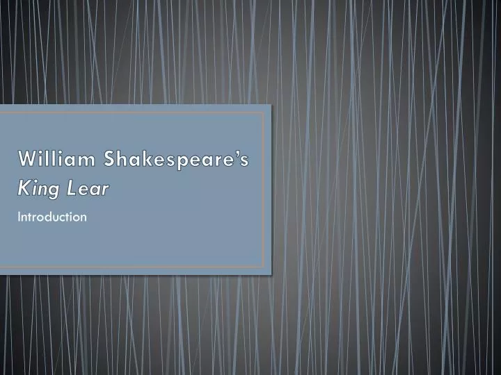 william shakespeare s king lear
