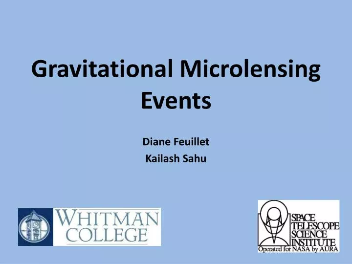 gravitational microlensing events