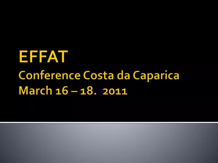 effat conference costa da caparica march 16 18 2011