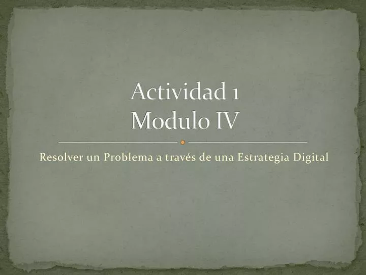 actividad 1 modulo iv