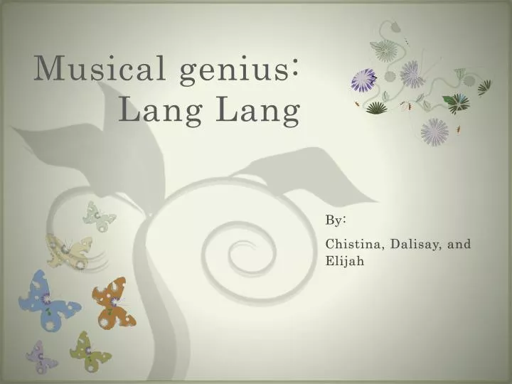 musical genius lang lang