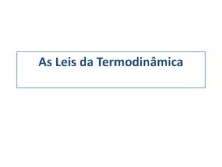as leis da termodin mica